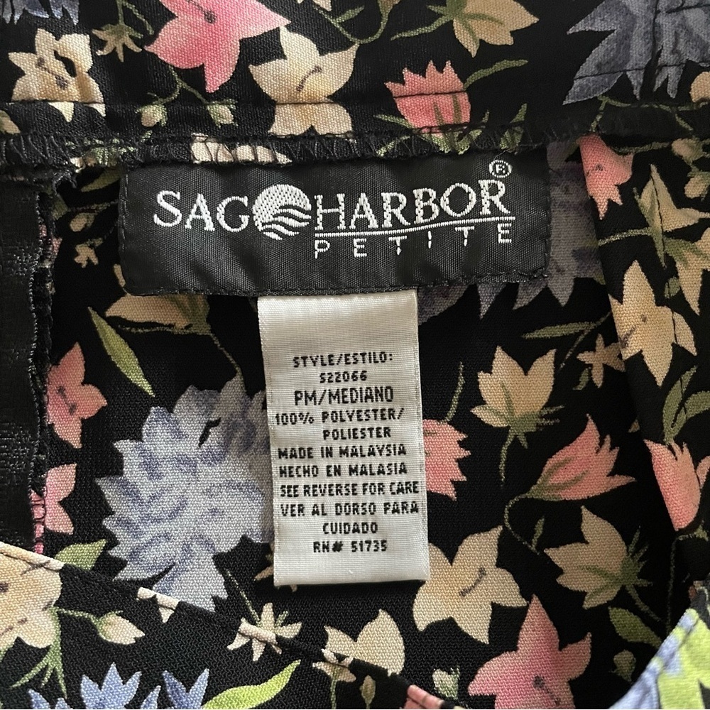 Sag Harbor Long Floral Skirt Women’s M Petite Boho Cottagecore Cabin Earthy EUC - Picture 10 of 13